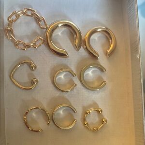 Set of 9 ear cuffs